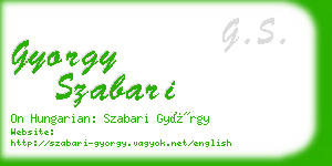 gyorgy szabari business card